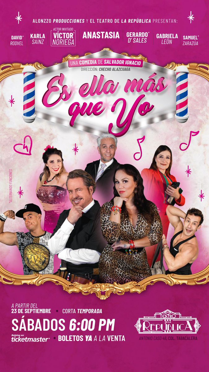 ¿Ya viniste a reír a carcajadas 😂con "Es ella más que yo"💈?

¡Cerramos temporada el sábado 11 de noviembre😢!

No te la puedes perder 👄