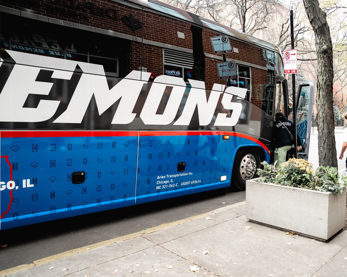 DePaulAthletics's tweet image. Check 👀 out the newest set of wheels for all of our DePaul teams 😤