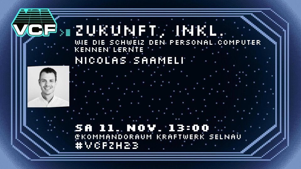 Wie ist der Personal Computer in die Schweiz gekommen?  
Kommenden Samstag (11. November, 13:00) führen <a href="/hist_lori90/">Loredana Bevilacqua</a> und Nicolas Saameli am Vintage Computer Festival 23 in Zürich in die Geschichte des Personalcomputers ein.  Infos: vintagecomputerfestival.ch/talks #vcfzh23
