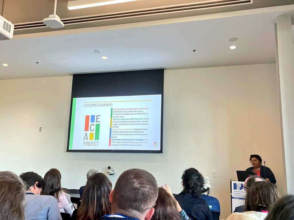 nishi_dsouza's tweet photo. Honored to present lessons learned from the #ACE4Equity inituative about sustainable and equitable urban development. If you missed my presentation, don't fear! There are many more opportunities to learn about ACE at #ICUH23.
@IS_UrbanHealth https://t.co/Ii2SoJ23bI