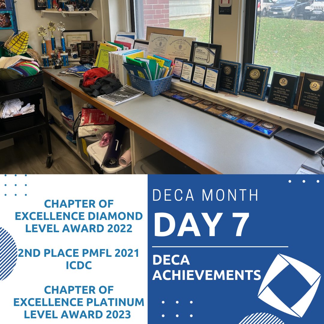 hopedale_deca's tweet image. Celebrating day #7 of #decamonth by remembering the accomplishments of the Hopedale DECA chapter! 🏆🏆🏆