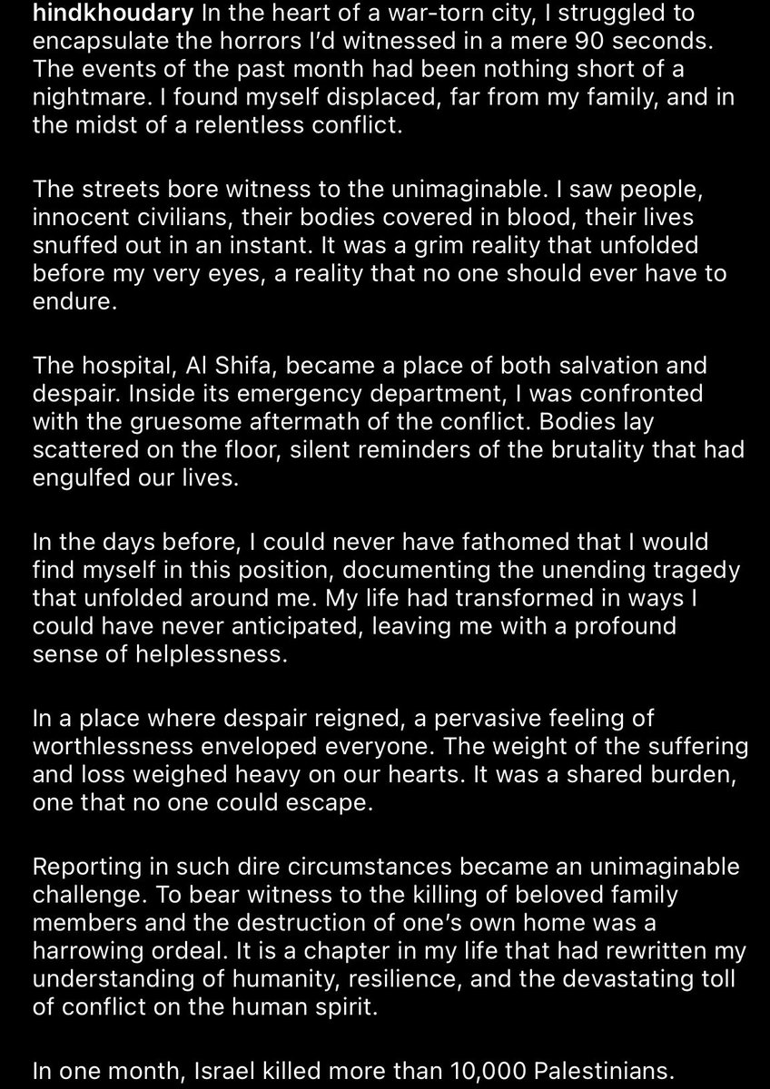 Hind_Gaza's tweet image. One month.