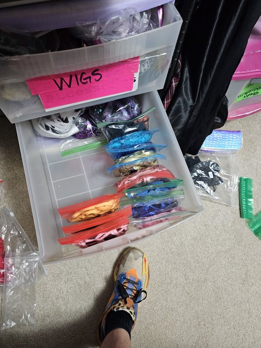 Ah yes the tedious job of making sure the costume room is organized for the Monster Girls.... 🫠 https://t