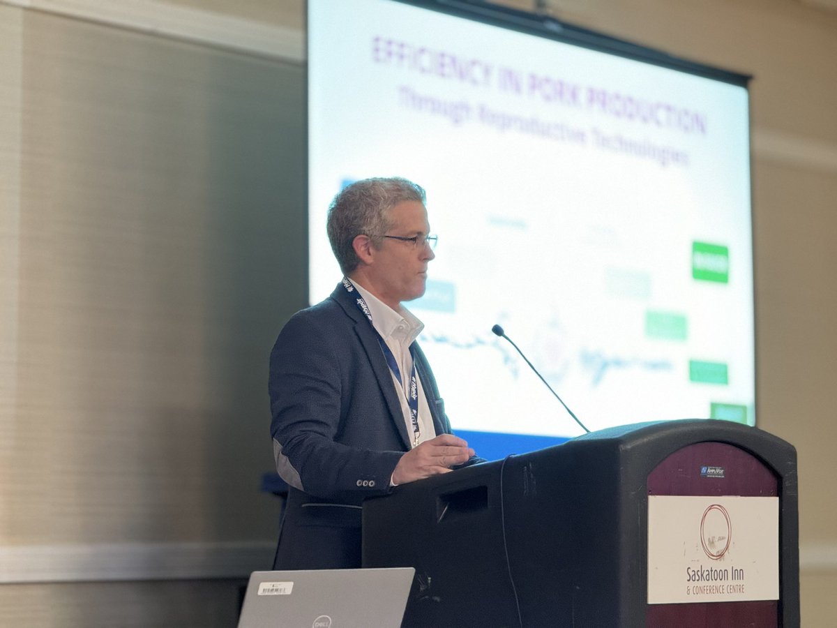 There has been plenty of great knowledge and information shared today with a number of speakers including Dr. Alfonso Bolarin Guillen discussing the future of farming in the industry. Sponsored by <a href="/AcuFastSwine/">AcuFast</a> #SaskPorkSymposium
