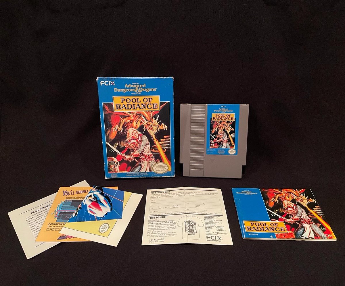 The latest edition to my NES collection! Dungeon’s & Dragons Pool of Radiance CIB!!! #gamer #nes #nesgamer #gamelife #gamerforlife #ilovevideogames #retrogamer #gamerforever #retrogame #retrogames #dungeonsanddragons #gameon