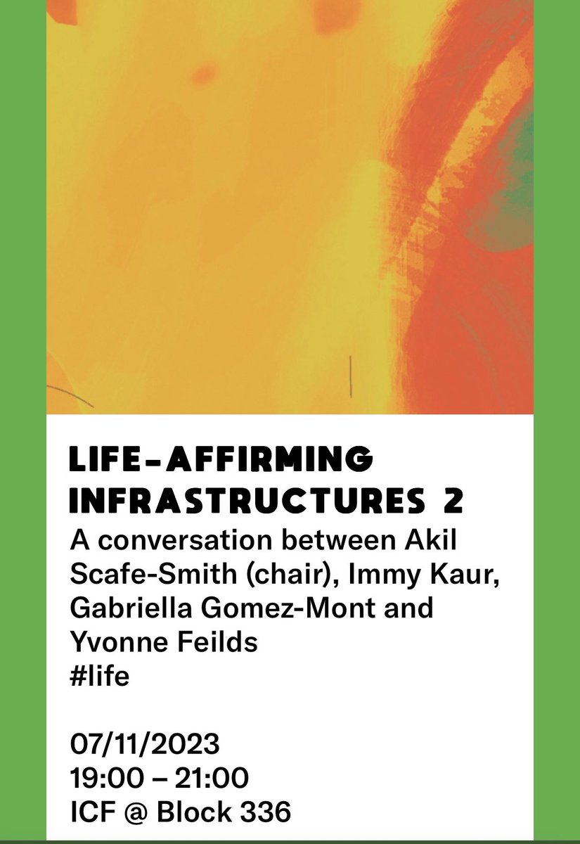 Deeply grateful to hear &amp; bear witness to the experiences&amp;wisdoms of <a href="/ImmyKaur/">ਇਮਨਦੀਪ ਕੌਰ | Imandeep Kaur</a> @Yve_Field <a href="/gggbriella/">Gabriella Gomez-Mont</a> <a href="/AkilScafeSmith/">Akil Scafe-Smith</a> reflecting on the tracks&amp;trajectories that have bought us all here,&amp; to keep reimagining who we have been,we are,&amp; are yet to be #rehearsingfreedoms <a href="/HJusticeLdn/">Healing Justice Ldn</a>