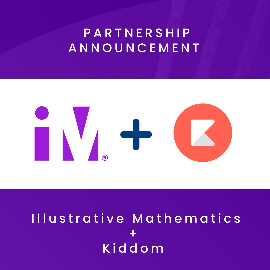 IllustrateMath's tweet image. IM is proud to announce that we are joining forces with a new incredible IM Certified® Partner, Kiddom, to bring equity and innovation to K–12 math education through our IM 360 curriculum. Read the press release here: ow.ly/GIMt50Q5g96 #IM360 #Kiddom #LearnWithIM