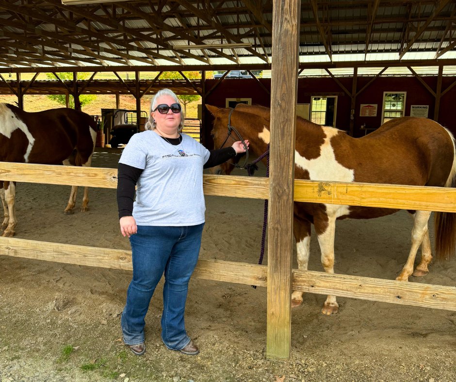ptsdusa's tweet photo. Our PTSD Foundation of America Warrior Groups had the privilege of immersing themselves in a wonderful therapy session at Reins of Life in Eastonella, GA. Harnessing strength, building trust, and healing through horse-human connection!
#PTSD #EquineTherapy #ReinsofLife https://t.co/9L75PcMKPX