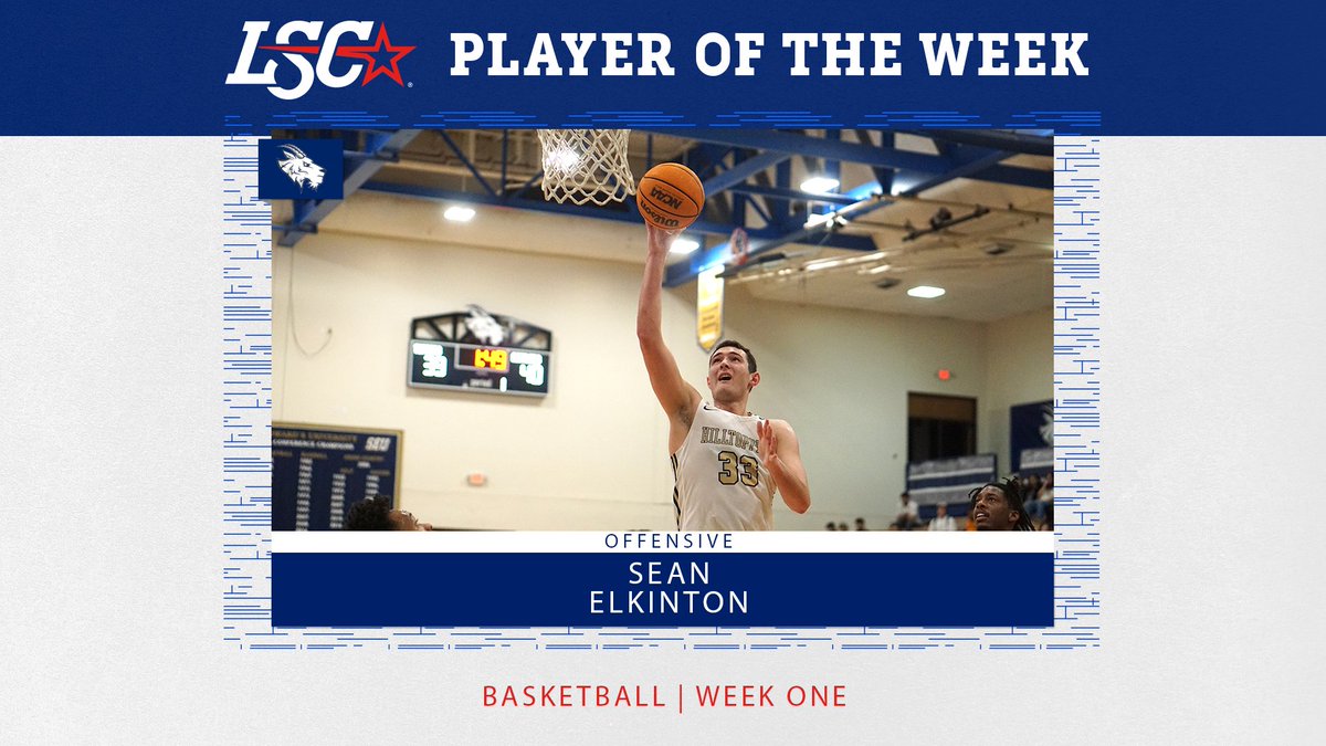 #LSCmbb Player of the Week  🏀

Offensive: Sean Elkinton, <a href="/SEUAthletics/">St. Edward's Hilltoppers</a> 

🔗 bit.ly/3FRKvEN

#D2mbb