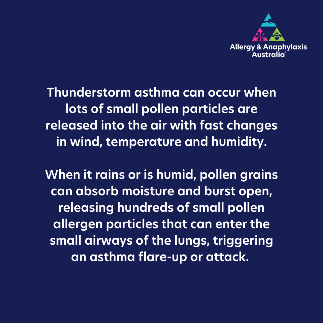 Be prepared for thunderstorm asthma ⛈️

To help protect yourself:  
🌩️ See your GP to discuss how to manage symptoms.
🌩️ Check the pollen count in your area.
🌩️ Stay inside on high pollen days, especially during a thunderstorm. 

Read more 👉 bit.ly/3u0ErqT