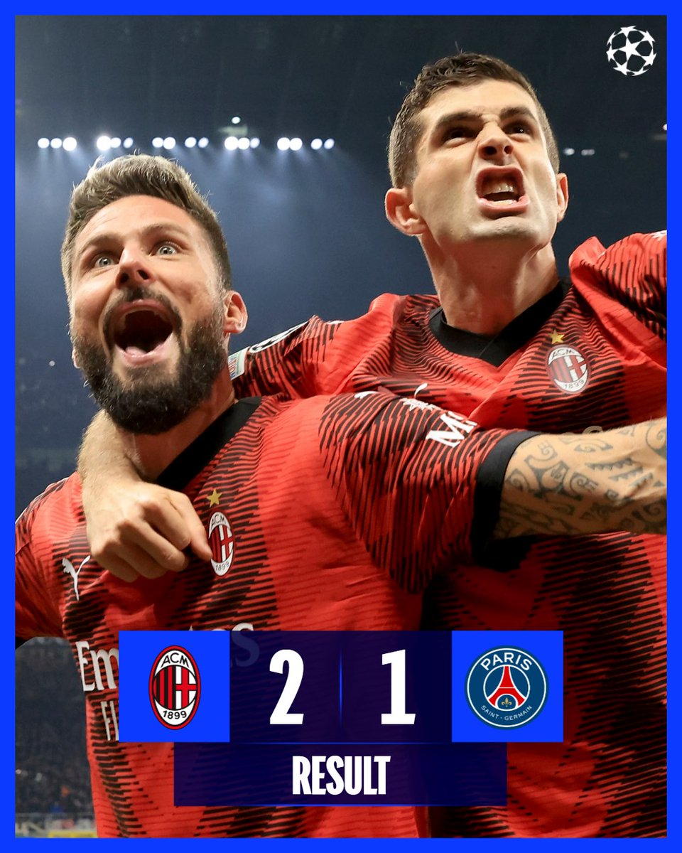Big win for Milan 🔴⚫️

#UCL