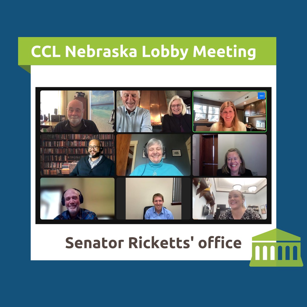 We had a great conversation with <a href="/SenatorRicketts/">Senator Pete Ricketts</a> ' Legislative Assistant, Ashlynne Beninga, regarding the BIG WIRES Act. Thanks Ashlynne, it is always so great to meet with you. #GrassrootsClimate