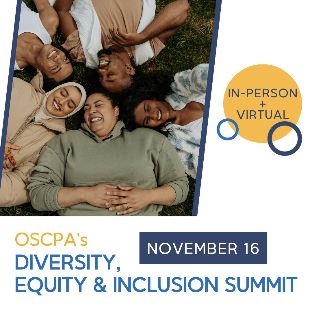 OklahomaCPAs's tweet photo. 📢 FREE CPE for members! 📢 Don’t miss the OSCPA’s DEI Summit on November 16 as we come together to discuss the importance of diversity, equity, and inclusion in the world of accounting and finance. https://t.co/jJnntKkzRs