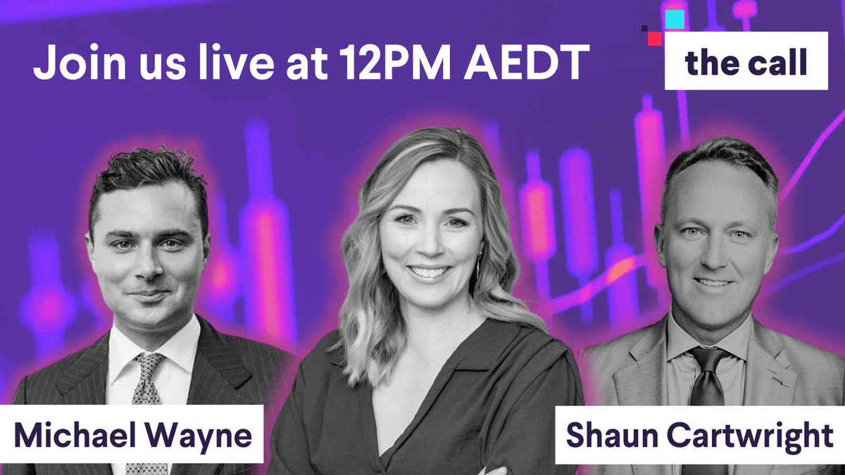 ⏰'the call' is live from 12pm AEDT!  Joining <a href="/NadineBlayney/">Nadine Blayney</a> to give their expert analysis on viewers' stock picks are Michael Wayne from <a href="/MedallionFG/">Medallion Financial</a> &amp; Shaun Cartwright from Anadara Asset Management. Don't miss it!

Watch: ausbiz.co/3QKc0WW
#ausbiz #stockpicks #investment