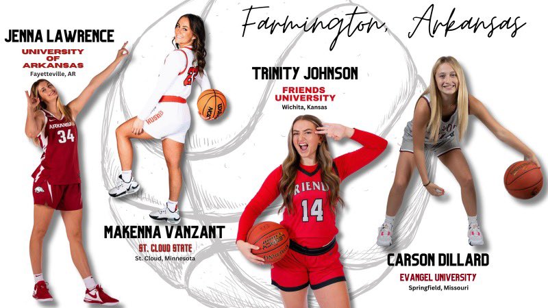 Lady Cardinal Basketball (@farmingtonfast) on Twitter photo Best of luck this season to <a href="/farmingtonfast/">Lady Cardinal Basketball</a> alumni and current college basketball players <a href="/MakennaJo22/">Makenna Todd</a>, <a href="/trinitysjohnson/">trinity johnson ✰</a>, <a href="/carsondillard8/">Carson Dillard</a> , and <a href="/jennalawrence34/">Jenna Lawrence</a> ! All four are in action across the nation this week! #FarmingtonFast #FAMILY Best of luck this season to <a href="/farmingtonfast/">Lady Cardinal Basketball</a> alumni and current college basketball players <a href="/MakennaJo22/">Makenna Todd</a>, <a href="/trinitysjohnson/">trinity johnson ✰</a>, <a href="/carsondillard8/">Carson Dillard</a> , and <a href="/jennalawrence34/">Jenna Lawrence</a> ! All four are in action across the nation this week! #FarmingtonFast #FAMILY