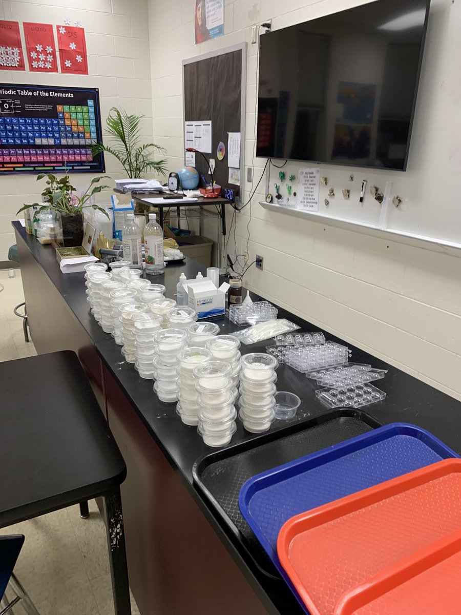 Big thanks to ⁦⁦<a href="/ChathamCoSch/">Chatham County Schools</a>⁩ and ⁦<a href="/CIBLEARNING/">CIBL</a>⁩ for the chemistry science kit. So much learning/fun from testing 9 different substances 6 different ways. My students kept excellent data to use for mystery mixtures.