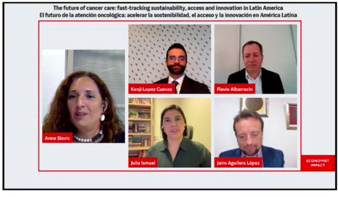 gonzalolopezcu's tweet photo. Thanks to @TheEconomist for this invitation to participate in the Panel "The future of #cancer care: fast-tracking sustainability, access and innovation in #LatinAmerica''. 👉 One of the most important remarks: implementation of #NationalCancerControlPlans will allow to close the cancer care gaps and could overcome the fragmentation of the public health systems in our region.
