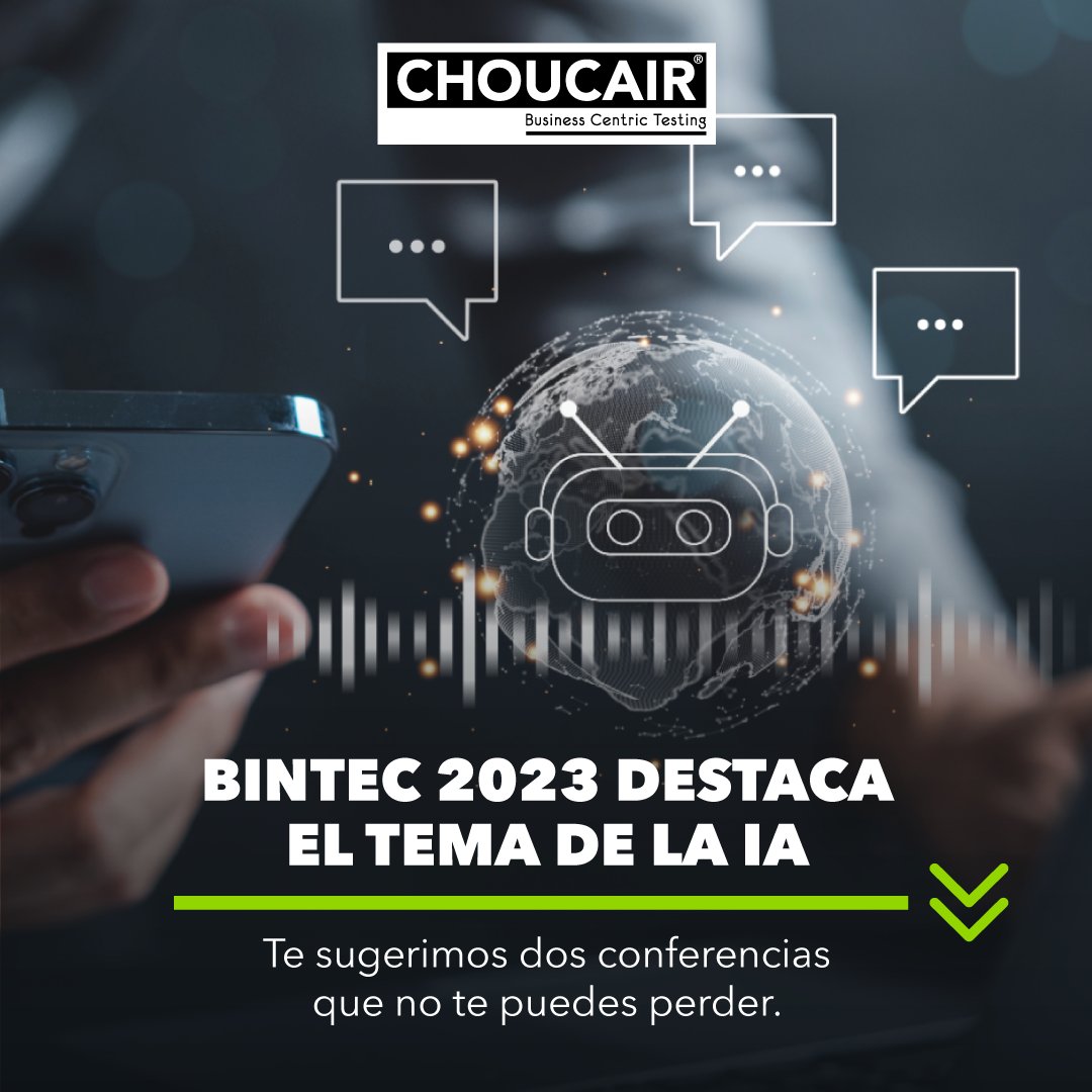 Este 8 de nov dos charlas imperdibles sobre IA en Bintec 2023: a las 9:30 a.m. conéctate con Democratizar la tecnología desde la IA y el Software Testing; y a las 10:30 a.m. no te pierdas Modernizing Applications. AWS Plan with AI and AR enhancements.

acortar.link/XJR79L