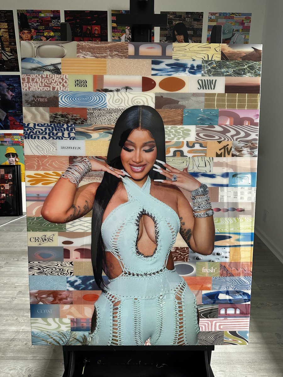 MTV's tweet photo. It was a MOMENT in pop culture when @iamcardib came on the scene – long live "Bodak Yellow" – and she just hasn't stopped winning ever since 💛 So we had to make her a #WomenInRap work of art!

🎨: @madebytrigger • #MTVxMadeByTrigger https://t.co/sOOP506lXl