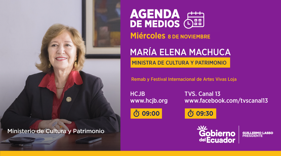 Cultura_Ec's tweet photo. #AgendaDeMedios🎙️| Mañana la ministra @MaElenaMachucaM dialogará sobre el Registro Ecuatoriano de Museos, Archivos Históricos y Bibliotecas #Remab y la octava edición @FestivalDeLoja 2023.
📻 @radiohcjb

📺@tvscanal13of
#FIAVL2023

#NuestroTrabajoContinúa https://t.co/dRHPSPJeTp