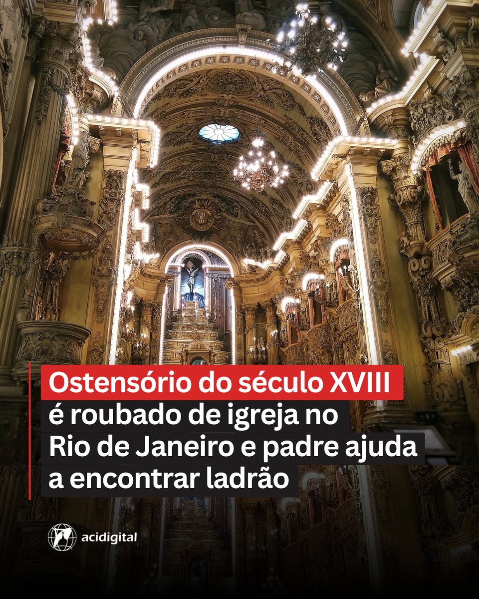 acidigital's tweet photo. Ostensório do século XVIII é roubado de igreja no Rio de Janeiro e padre ajuda a encontrar ladrão. 📌 Leia a matéria completa: https://t.co/ZUhFkyewz8
#acidigital #igrejacatolica #RiodeJaneiro #SãoFranciscodePaula #ostensorio #Iphan https://t.co/Y7r7w2x87b
