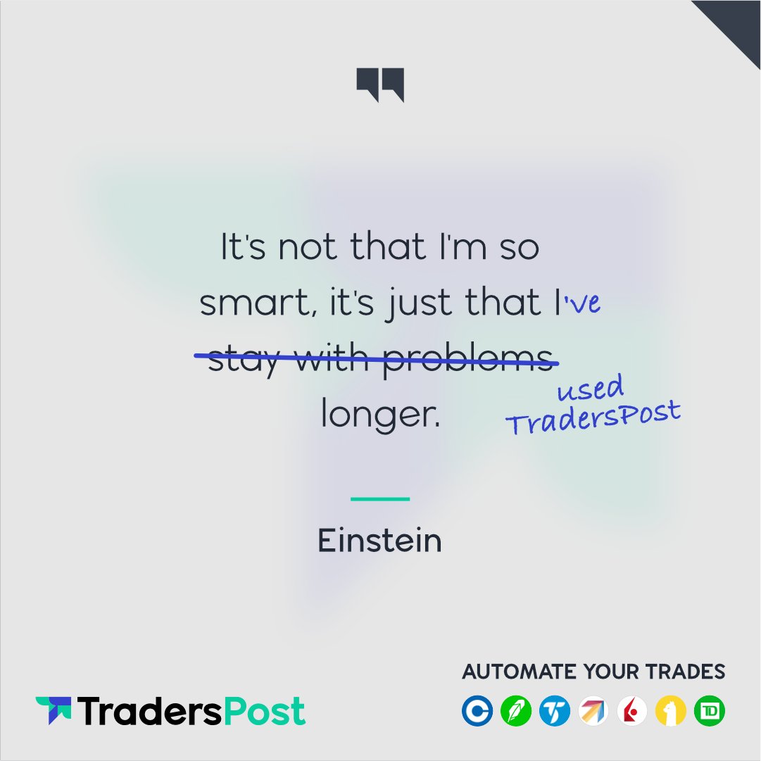 TradersPostInc's tweet image. Stay committed and consistent in your trading journey. Use TradersPost to automate your trades and gain actionable data for tracking your progress. #TradersPost #TradeAutomation #ActionableData #ConsistentTrading