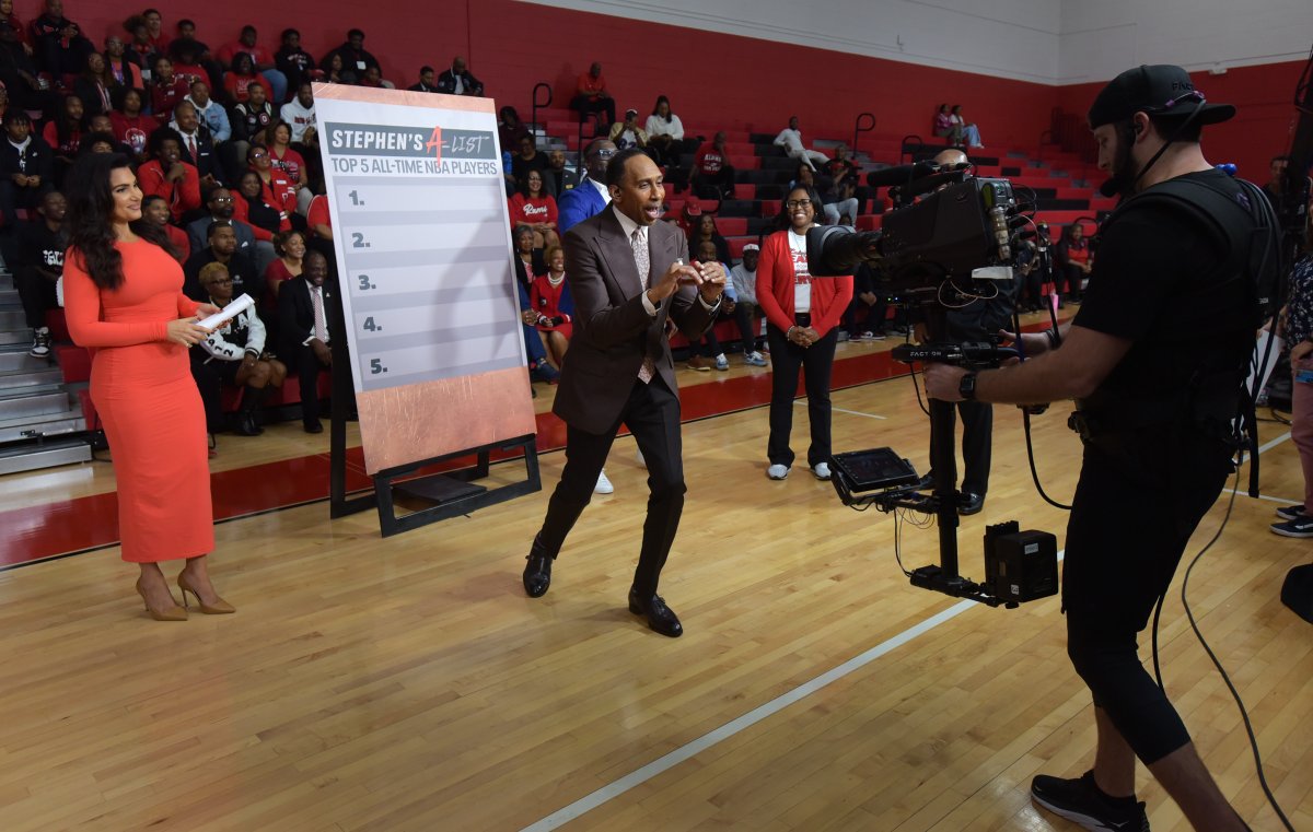 Photo gallery of Stephen A. Smith's return to @WSSURAMS with ESPN's First Take. tinyurl.com/y2m3dytd via @JournalNow