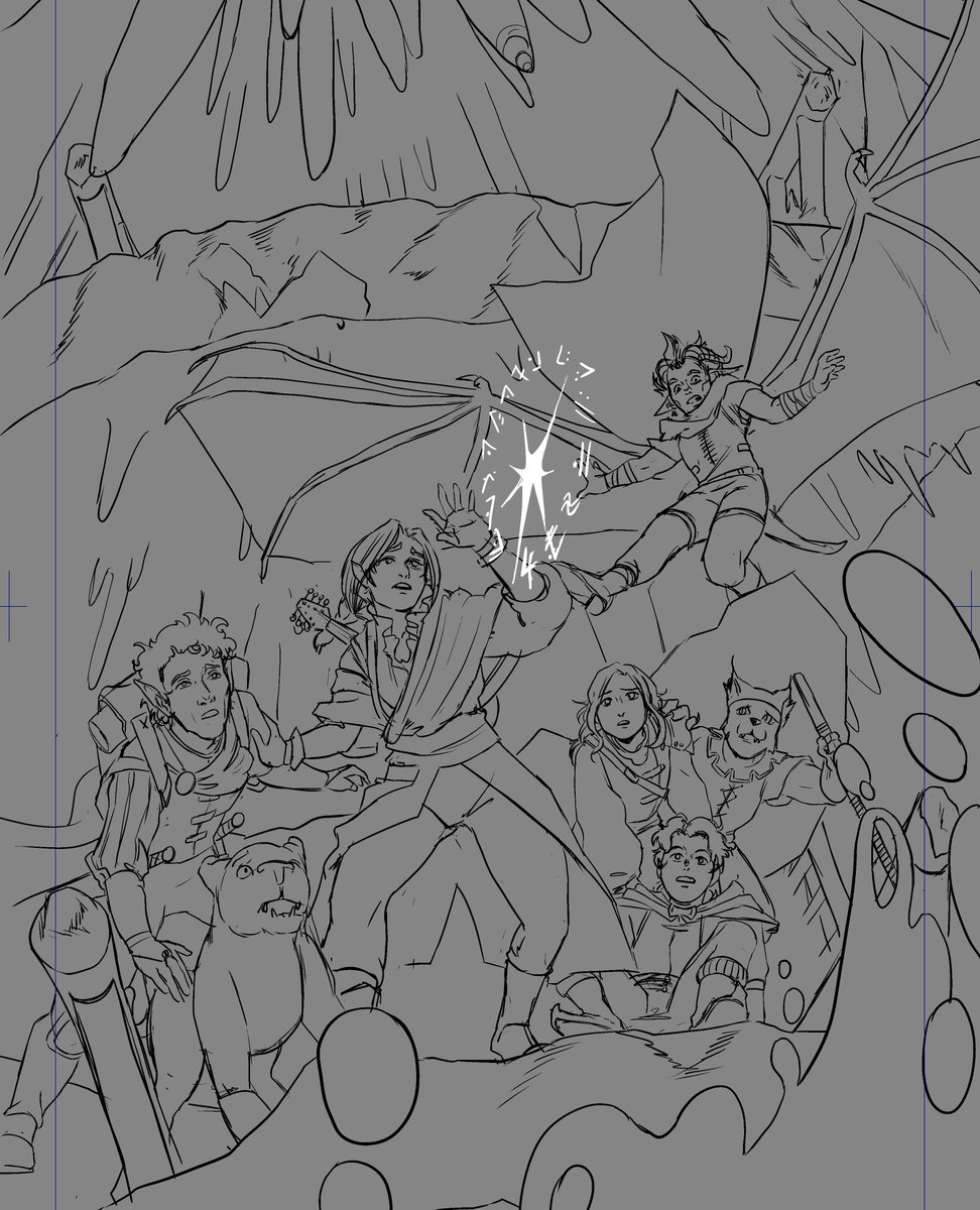 blue_troller's tweet photo. Join me tonight at 8:30 PM CDT for Let's Draw!  We're inking the book cover for the City of Adventure!  Tune in on https://t.co/Xz2MDgvTDf https://t.co/F6YOonCo87