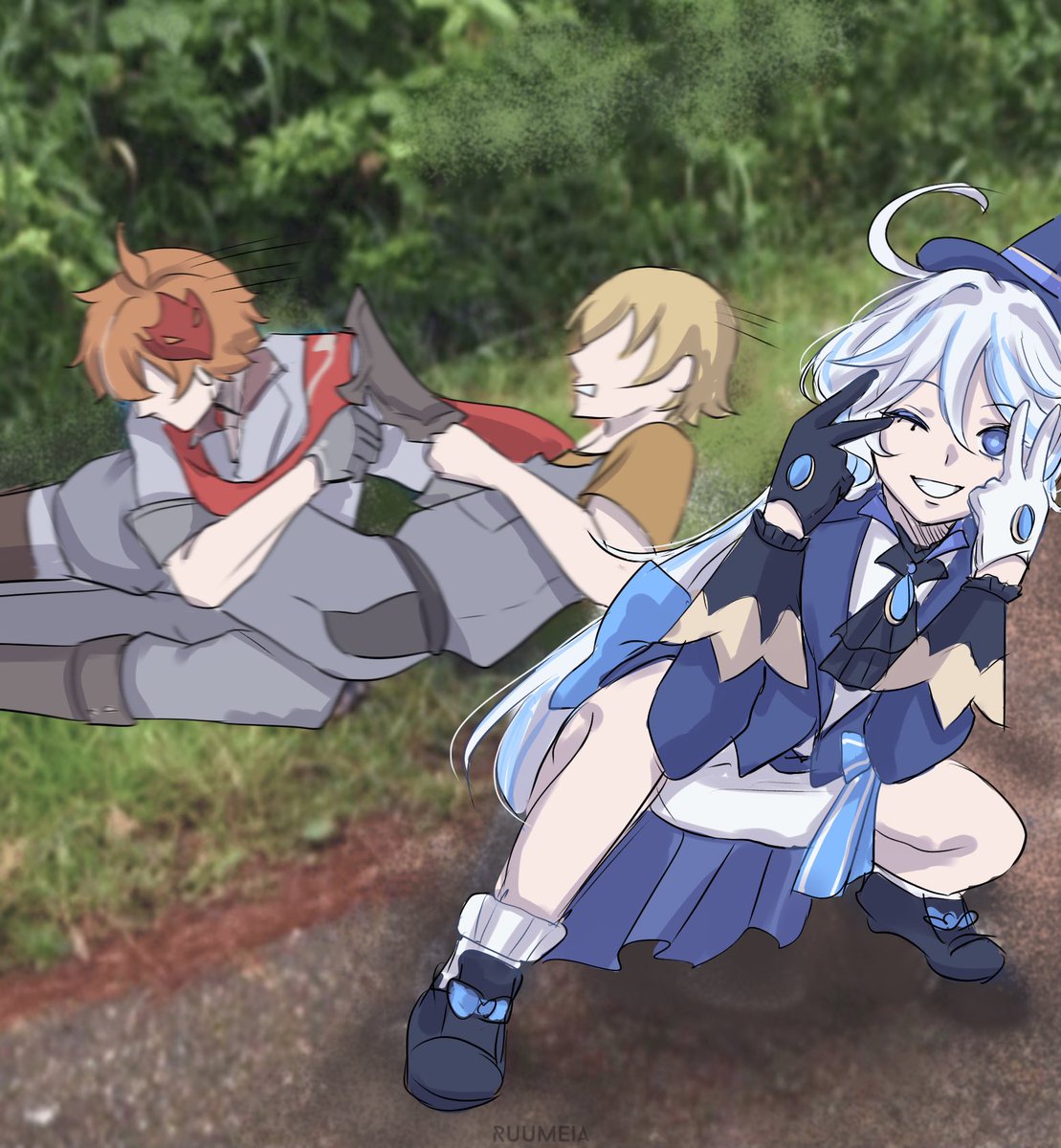 Ruumeia's tweet photo. Furina in her demo be like

#GenshinImpact #Furina #Neuvillette #Wriothesley #Childe https://t.co/X6d9paScHC