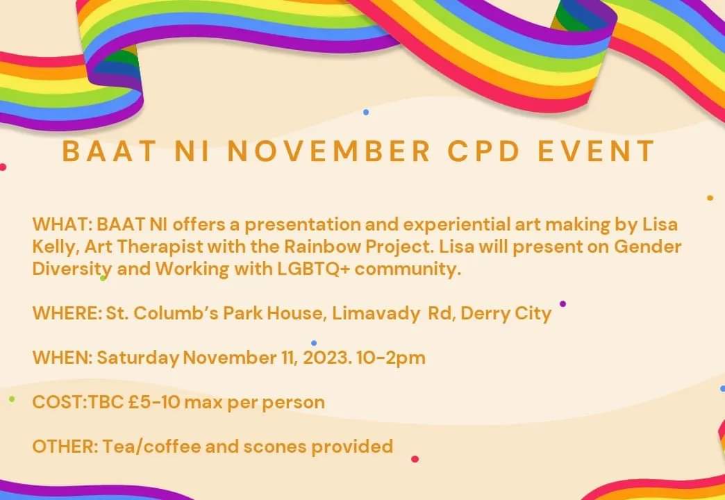 To BAAT NI member colleagues, a CPD event this Saturday in St Columbs Park, Derry City. We look forward to seeing you there.