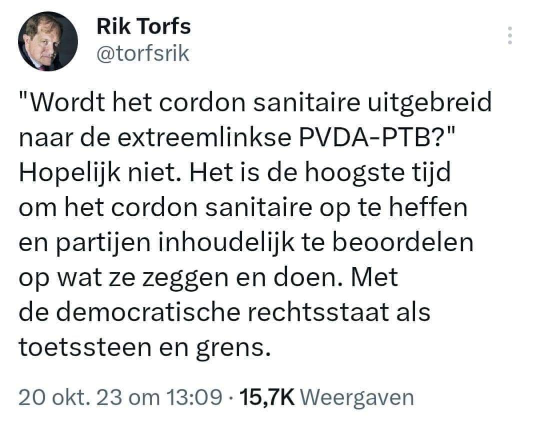 LDVken's tweet image. Zo kan je natuurlijk ook verkiezingen "winnen".
#debatten #TwitterX #politicians #cordonsanitair #viral