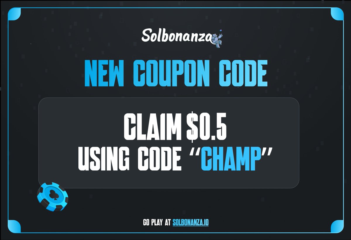 How are we champs? Code: “CHAMP” Try now at: solbonanza.io/cases Good luck!