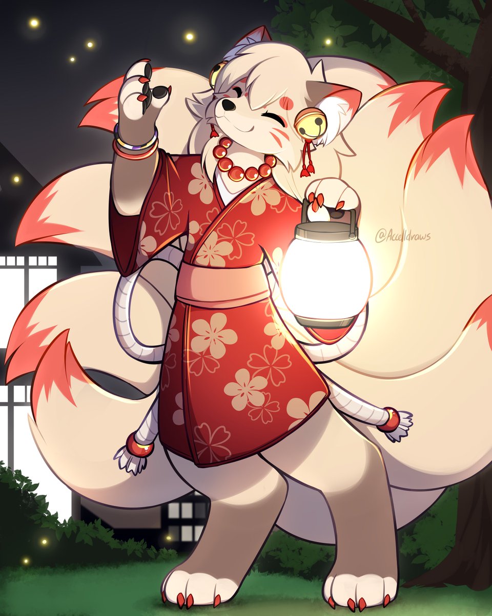 accelldraws's tweet image. a friendlier kitsune 🦊