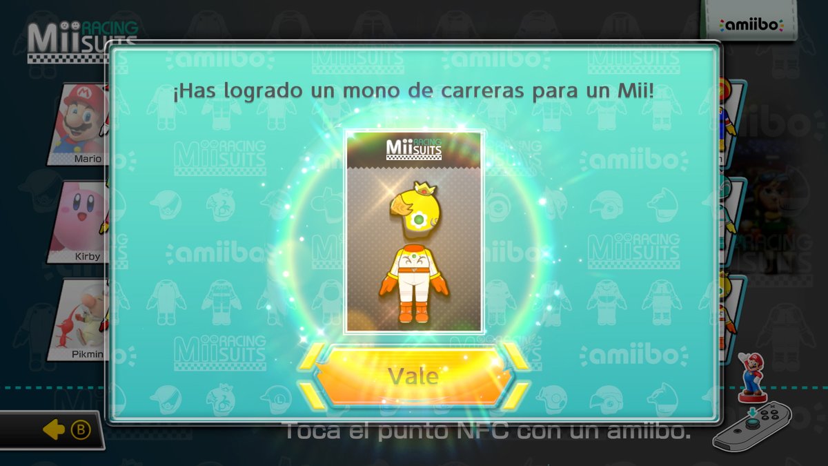 NintendoES's tweet image. Con la entrega 6 de #MarioKart 8 Deluxe – Pase de pistas extras también se añaden más de 15 monos adicionales para personajes Mii. ¡Viste a tu Mii con el mono de Goomba o el mono de Toadette, entre otros, o desbloquea el mono de Daisy con un amiibo de Daisy!