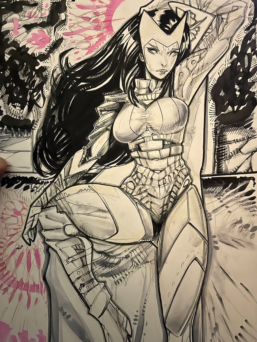 I'll be offering this gorgeous Scarlet Witch pin up on my KS campaign shortly, by one of my artists, Jamie Matunas. Keep your 👀out! #scarletwitch #Kickstarter