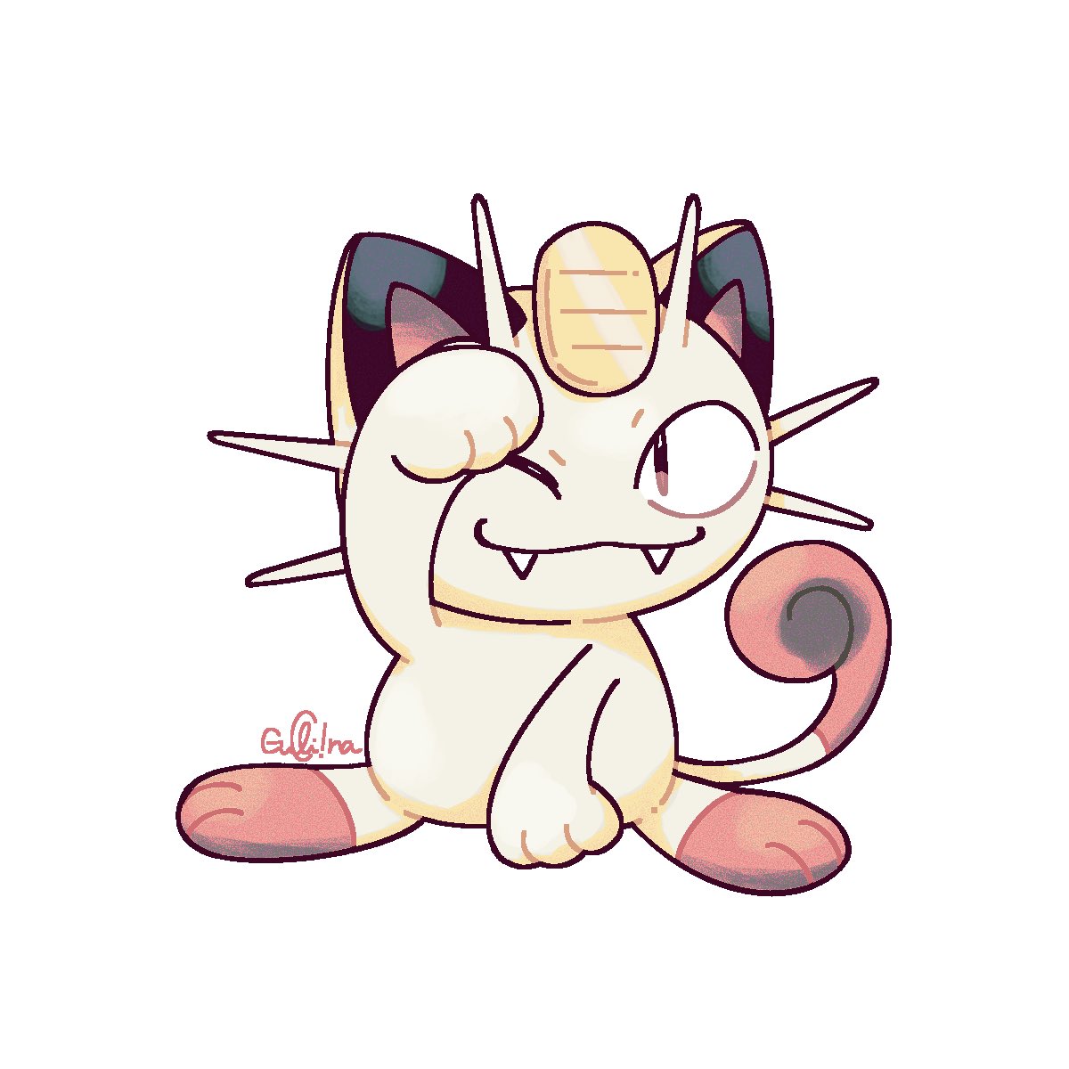 guli_cina's tweet photo. 青版のニャースのドット絵、ポーズがあざと可愛い💙 https://t.co/lizKUiO7jX