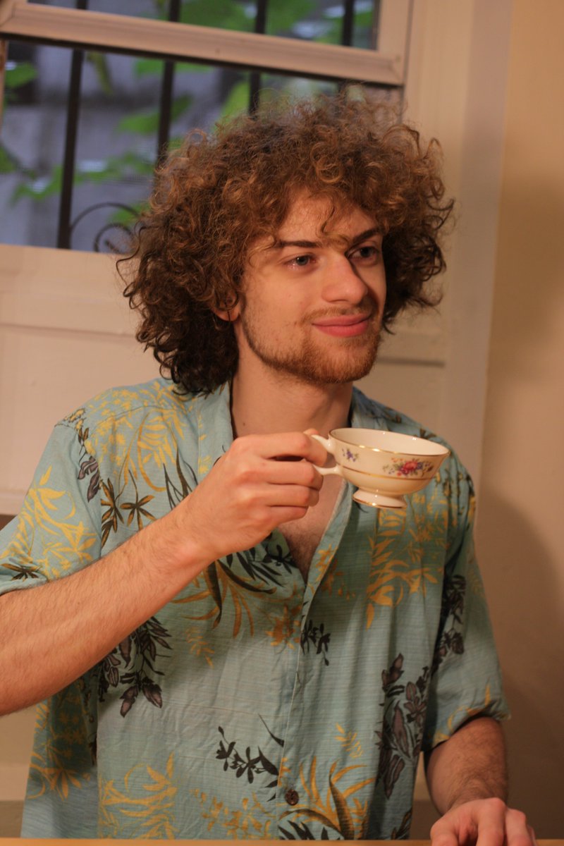 enjoying a cup