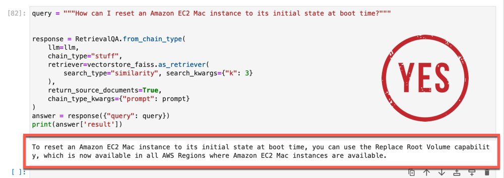 sebsto's tweet photo. Today, I learned how to code my own Retrieval Augmented Generation (RAG)
I just took me a couple of hours.
Without RAG, I received an hallucination. With RAG the response is short but correct.
#aws #bedrock #llm #ec2mac #python https://t.co/sgRZxQPj8B