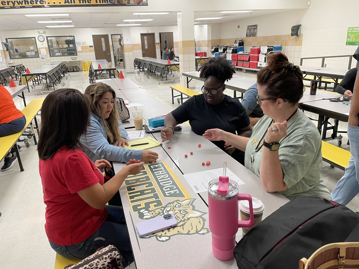 Green2Learn's tweet photo. Campus PD Day started with a TENZI Ice Breaker and Team Building FUN!!!!! 
@GISDTLD @Ethridge_Bobcat @GISD_CIA https://t.co/0z5wQFzqhS