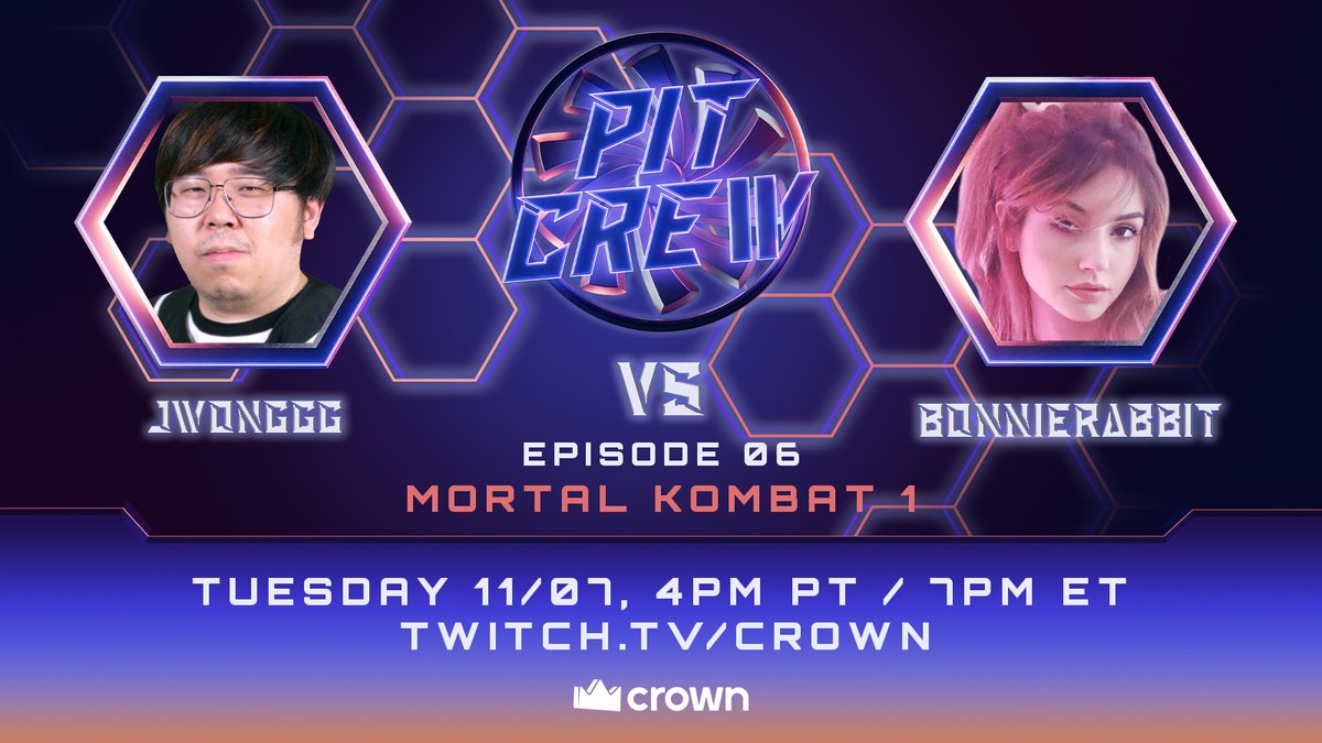 Crown (@crownchannel) on Twitter photo ⚙️ PIT KREW ⚙️
Hosted by <a href="/thatgrltrish/">Trisha Hershberger</a> + @Malik4Play
🕹️ <a href="/JWonggg/">Justin Wong</a> vs <a href="/bonniewords/">Bonnie</a>
🕹️ Mortal Kombat 1
UPGRADE YOUR PLANS
📺 TODAY! 4PM PT!
📺 twitch.tv/CROWN ⚙️ PIT KREW ⚙️
Hosted by <a href="/thatgrltrish/">Trisha Hershberger</a> + @Malik4Play
🕹️ <a href="/JWonggg/">Justin Wong</a> vs <a href="/bonniewords/">Bonnie</a>
🕹️ Mortal Kombat 1
UPGRADE YOUR PLANS
📺 TODAY! 4PM PT!
📺 twitch.tv/CROWN