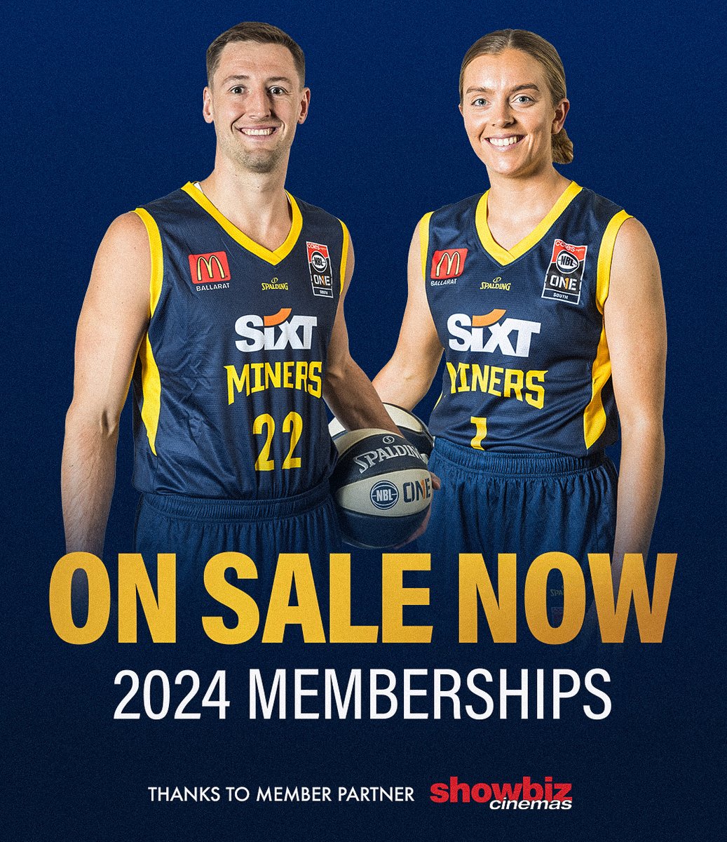 BallaratMiners's tweet photo. The moment you’ve been waiting for! ⛏️ 

Don't miss a moment of the 2024 Miners Season, get your membership now!  

Thanks to member partner - Showbiz Cinema   

Memberships here 👉 https://t.co/FjP9jFhPOv https://t.co/z1pcxCVqju