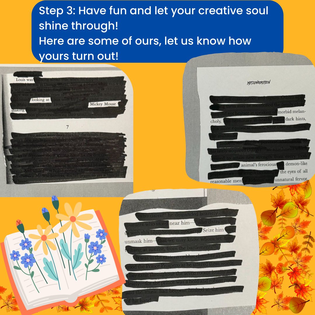 TuesDIY: Turning words into art, one blackout poem at a time! ✏️🖤 HOPES Literacy Leaders program sparks creativity and inspires young minds by unveiling souls in ink. 📚✨ #LiteracyLeaders #WordsIntoArt #ChicagoHOPESForKids #CreativeKids #EmpowerThroughLiteracy
