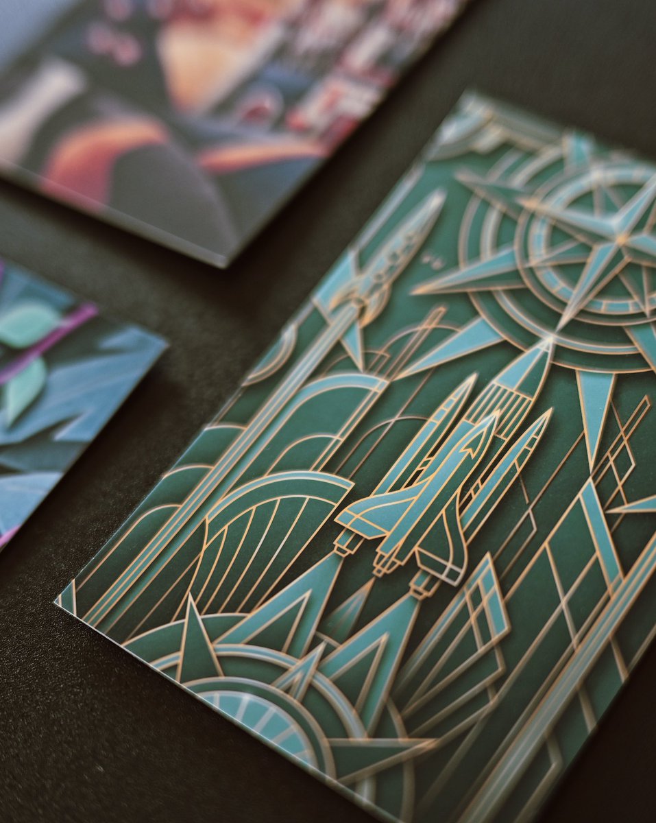 Fugstrator's tweet image. One of my postcard designs given away at Adobe events in your city! 👊