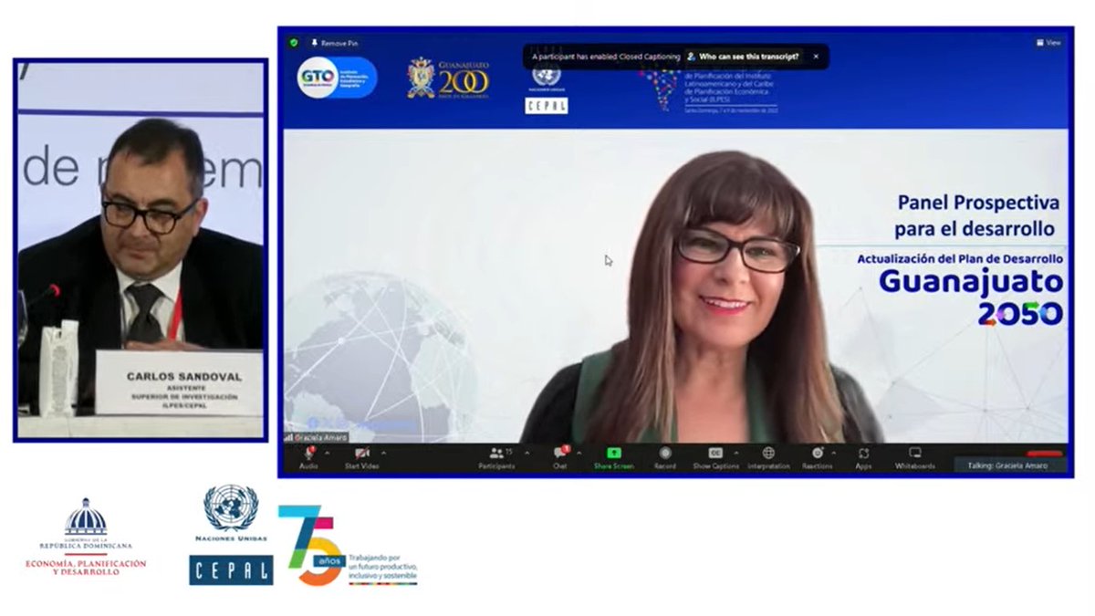 iplanegente's tweet photo. #GTO participó, con Brasil, Jamaica y Perú en el panel “La prospectiva como herramienta para construir una mejor gobernanza territorial”. La directora del #Iplaneg @GracielaAmaro22 compartió el proceso de actualización del Plan #Level2050 #Hilo https://t.co/QLnr9CtrCo