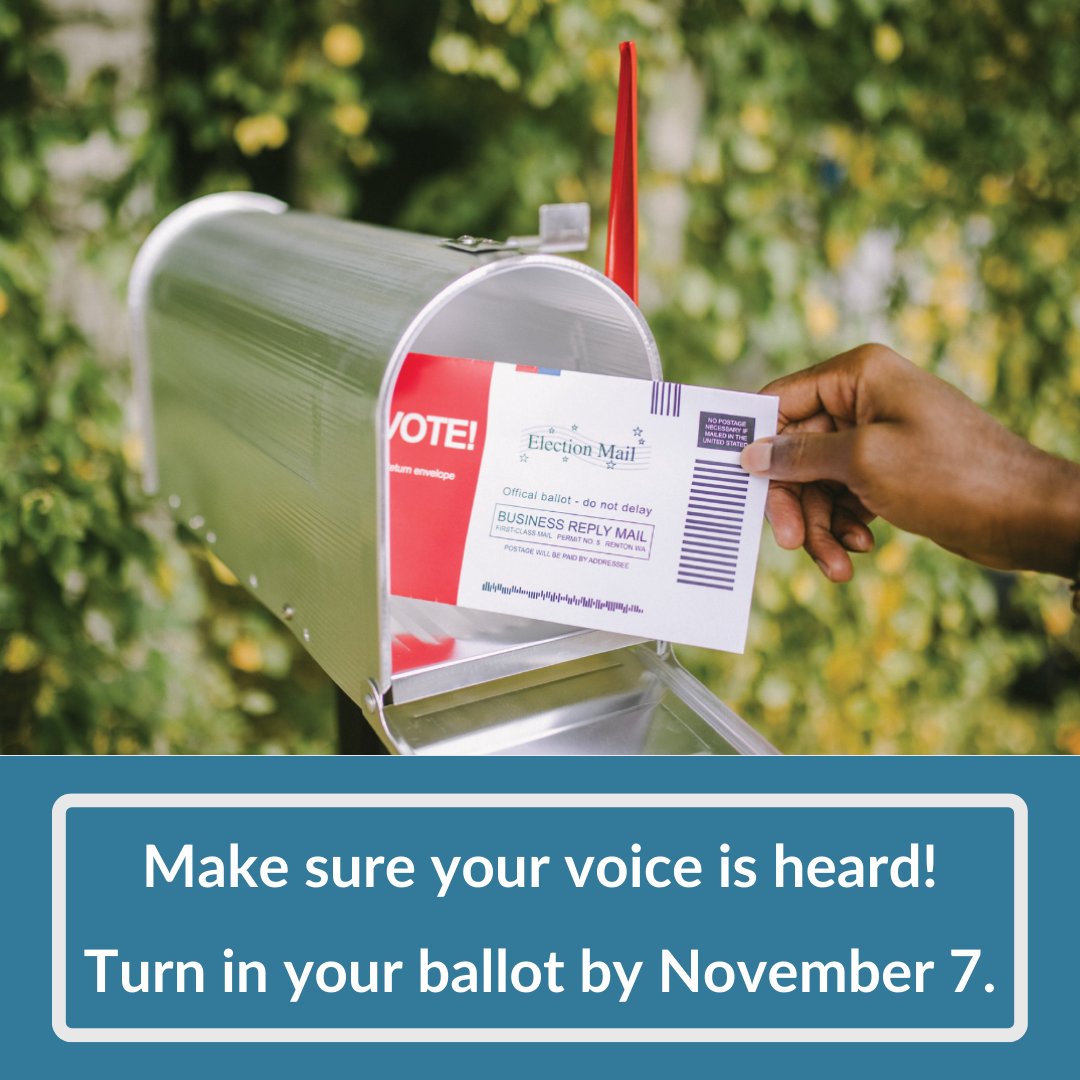 Today is Election Day -- don't forget to drop off your ballot before 8 pm! For a list of dropboxes, visit whatcomcounty.us/1863/Ballot-Dr…