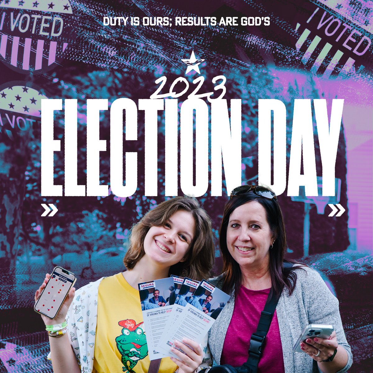 GenJHQ's tweet photo. 1 hour til polls close in Virginia! GenJ volunteers have been making tens of thousands of voter contacts over the past 4 days throughout the state. The future is pro-life and pro-freedom, and we’re doing our part to get there! Duty is ours, results are God’s.
#GenJ #GenJSATs https://t.co/Apujc6WuKk