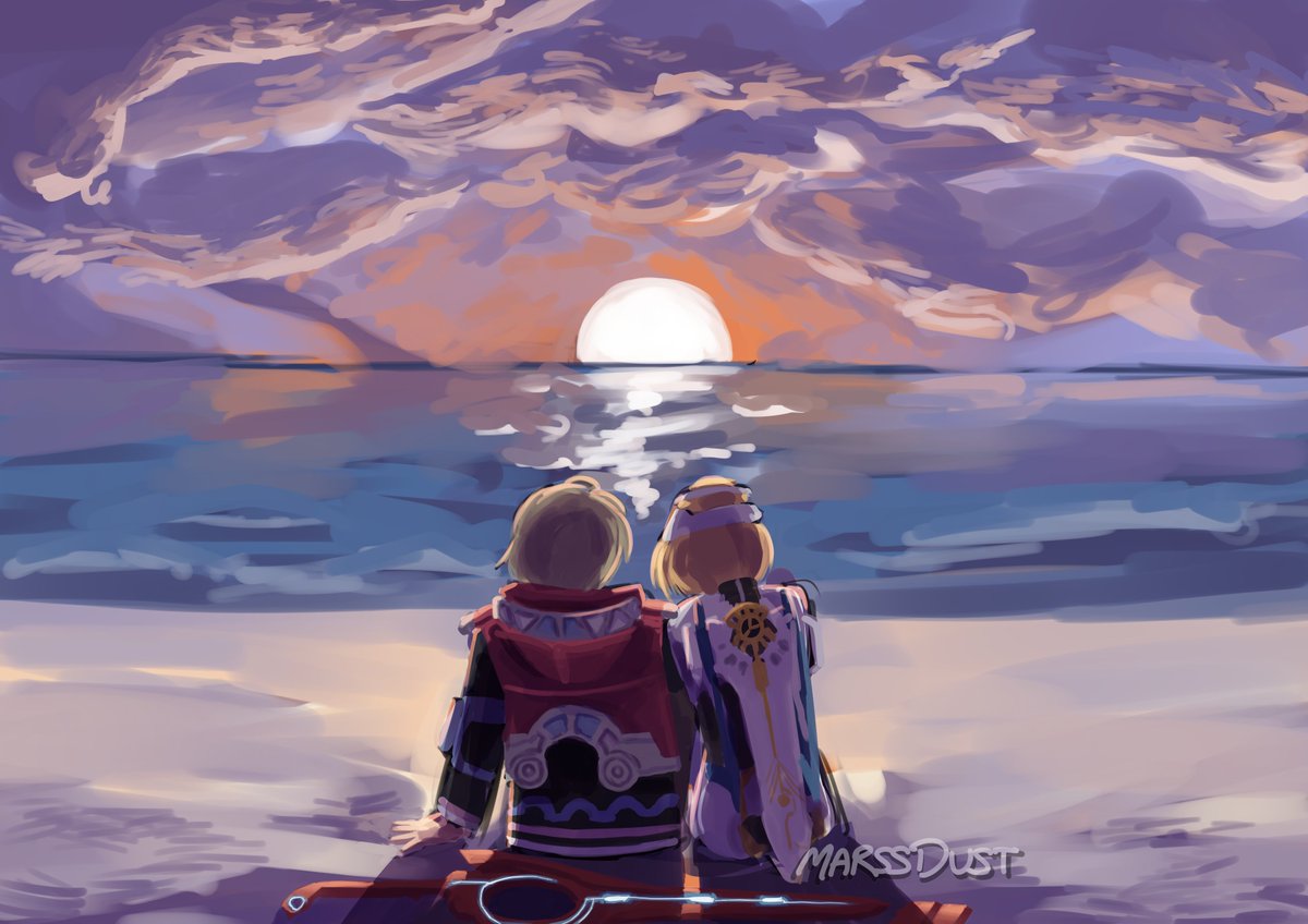 "Long ago, the world was nothing more than an endless sea, cloaked in a boundless sky...."

#Xenoblade