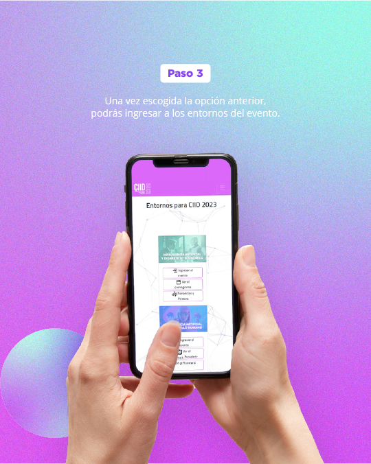 ¡CONTEO REGRESIVO CIID 2023!

Aquí te compartimos el manual de acceso para que puedas ingresar a este gran evento, te recomendamos al momento de ingreso presentar tu carnet institucional 🙌
.
.
. 
¡Te esperamos en este viaje hacia el futuro!