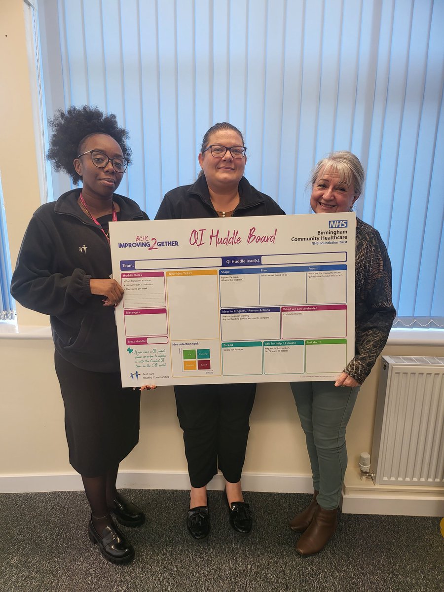 Great afternoon at WHH today with some of the Facilites team delivering their new QI Huddle board - excited to see their quality improvement ideas. #QIhuddles @bhamcommunity @violah31 @debrob #QIimprovement