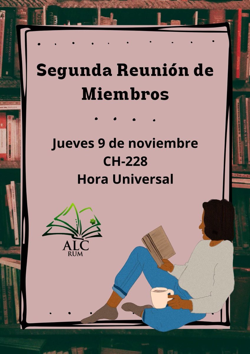 Este próximo jueves 9 de noviembre será nuestra reunión de miembros a la hora universal

¡Los esperamos!